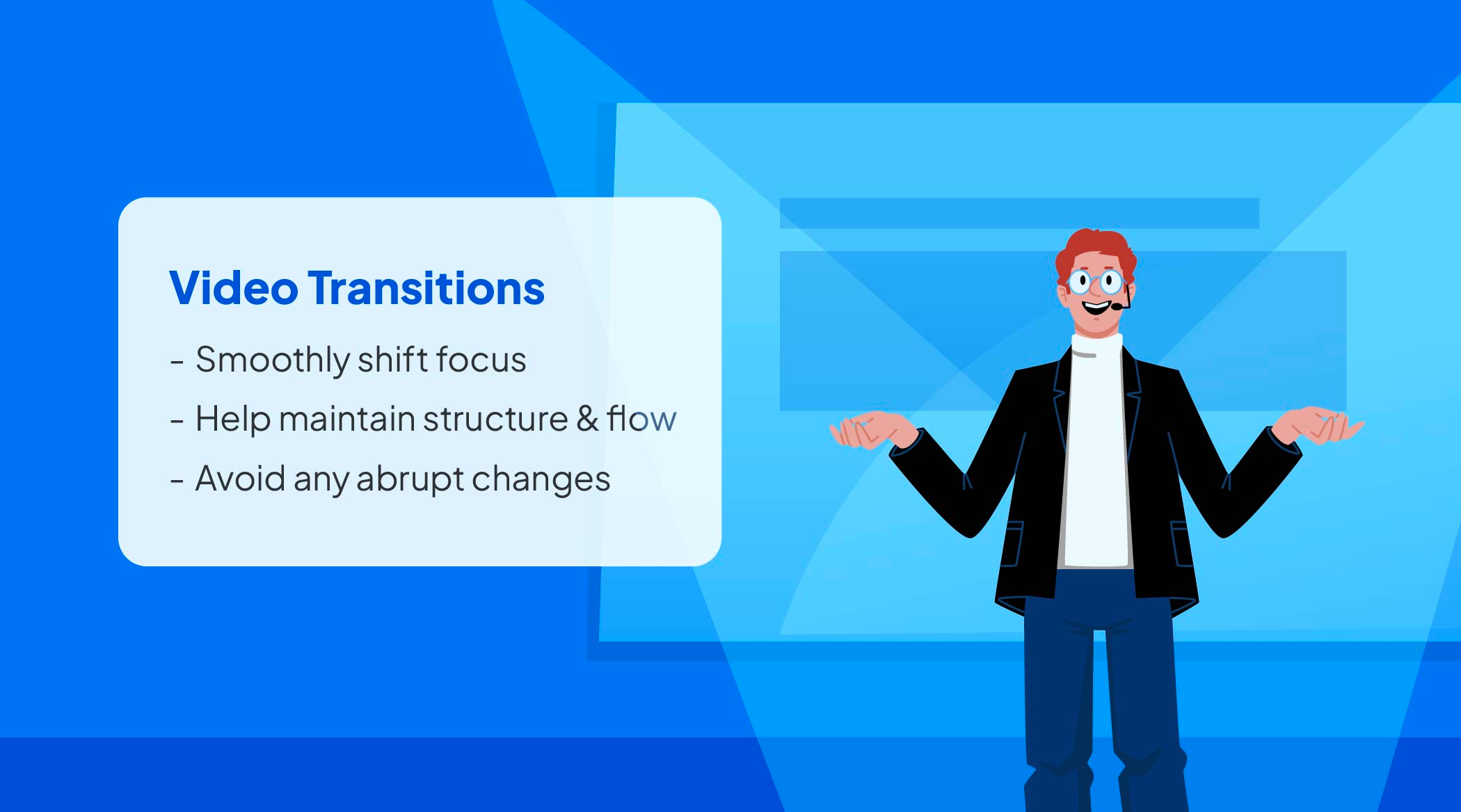 event professionals using video transitions at in person events and virtual events